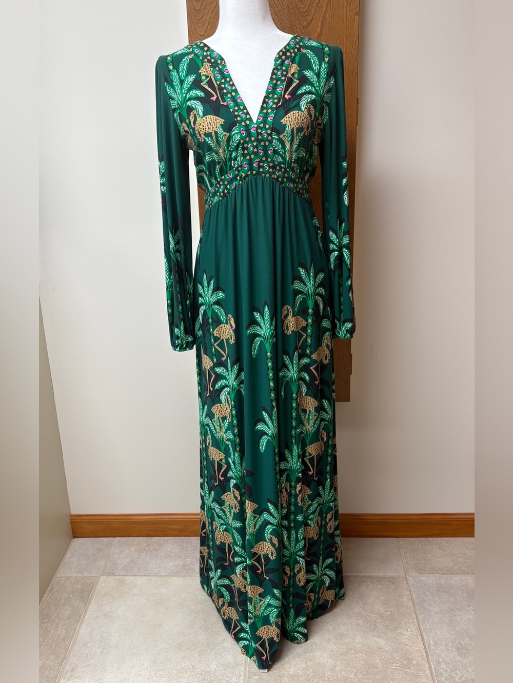 Lilly Pulitzer Maxi Dress Size 6 Tropical Resort Cruise Wexlee Stir It Up Vneck